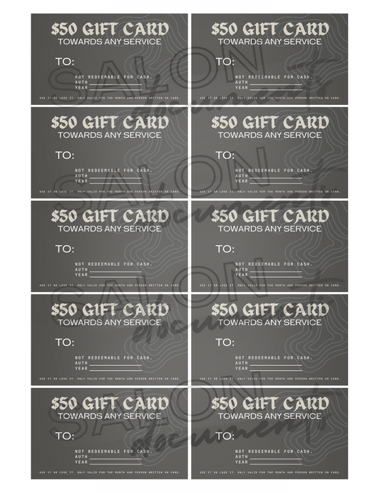 Modern Vibe: $50 Gift Card Voucher Page