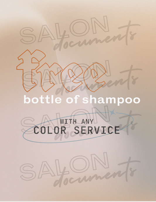 Modern Vibe: Free Bottle of Shampoo